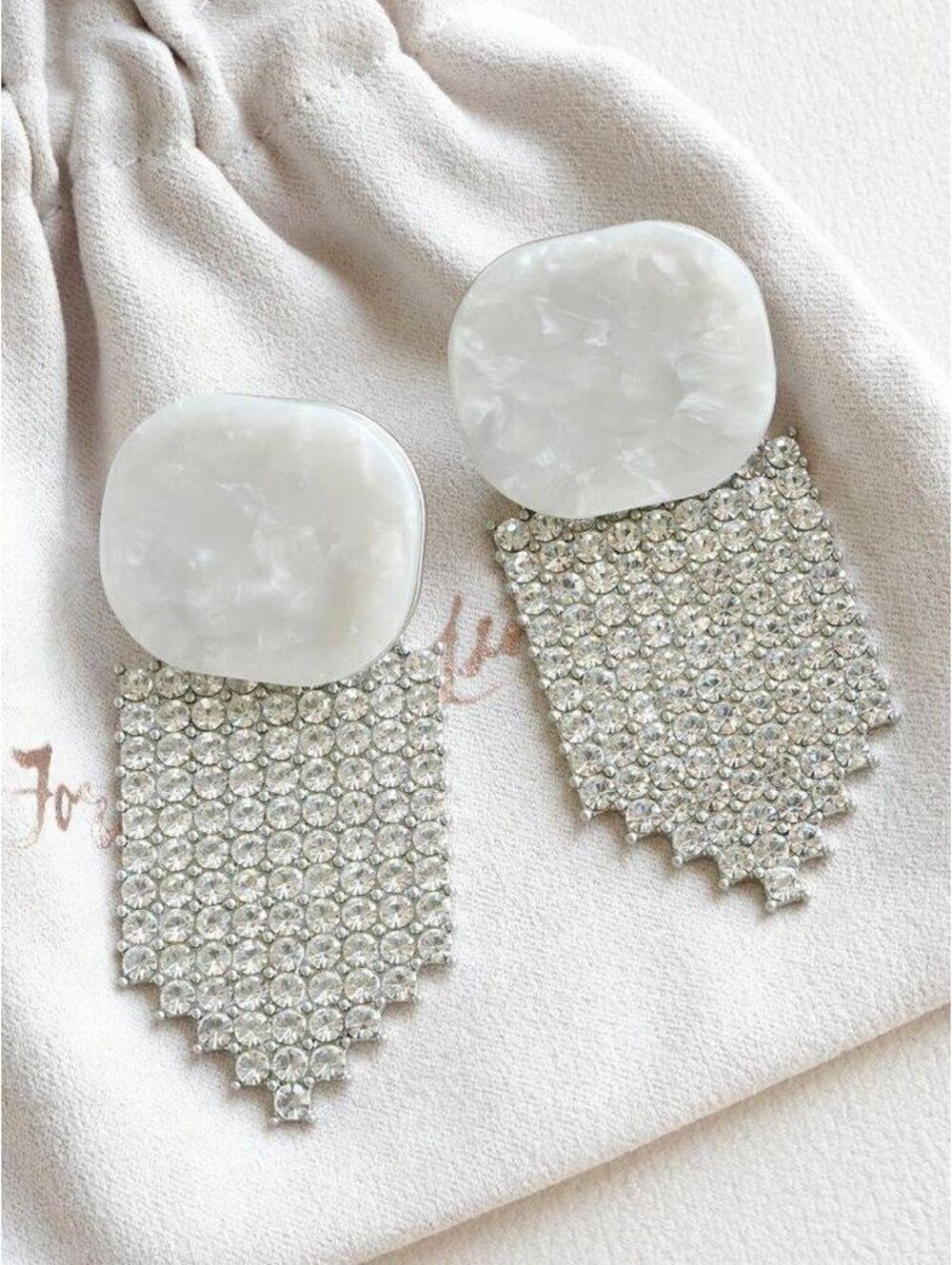 For Love & Lemons Auburn Crystal Earrings